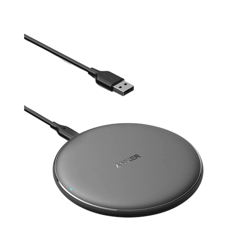 Anker wireless charging pad for Keyword with sleek round design