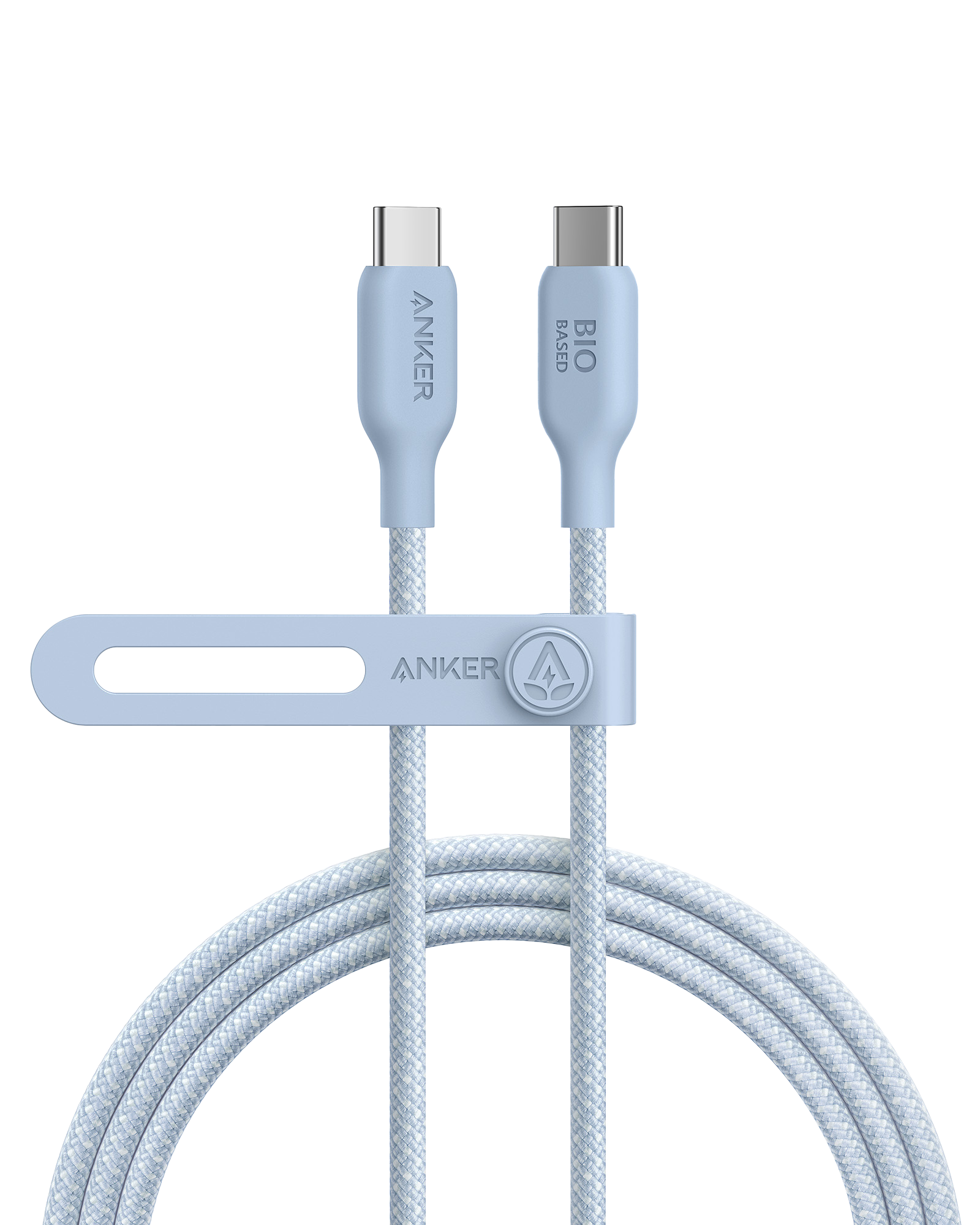 Anker 543 USB-C to USB-C Cable (Bio-Braided) S1 6 ft / Ice Lake Blue