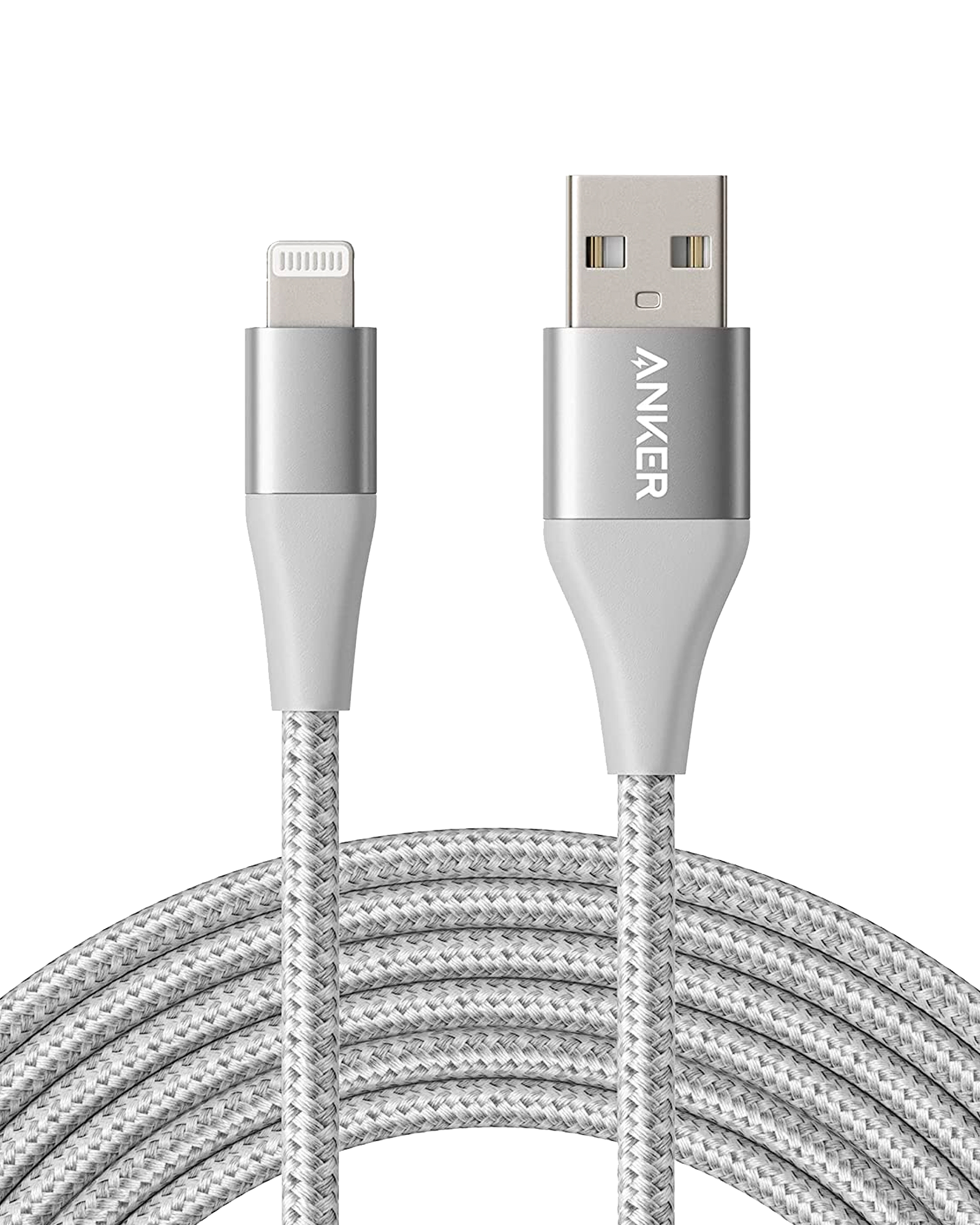 Anker 551 USB-A to Lightning Cable (3 ft / 6 ft / 10 ft) B4 Silver / 10ft