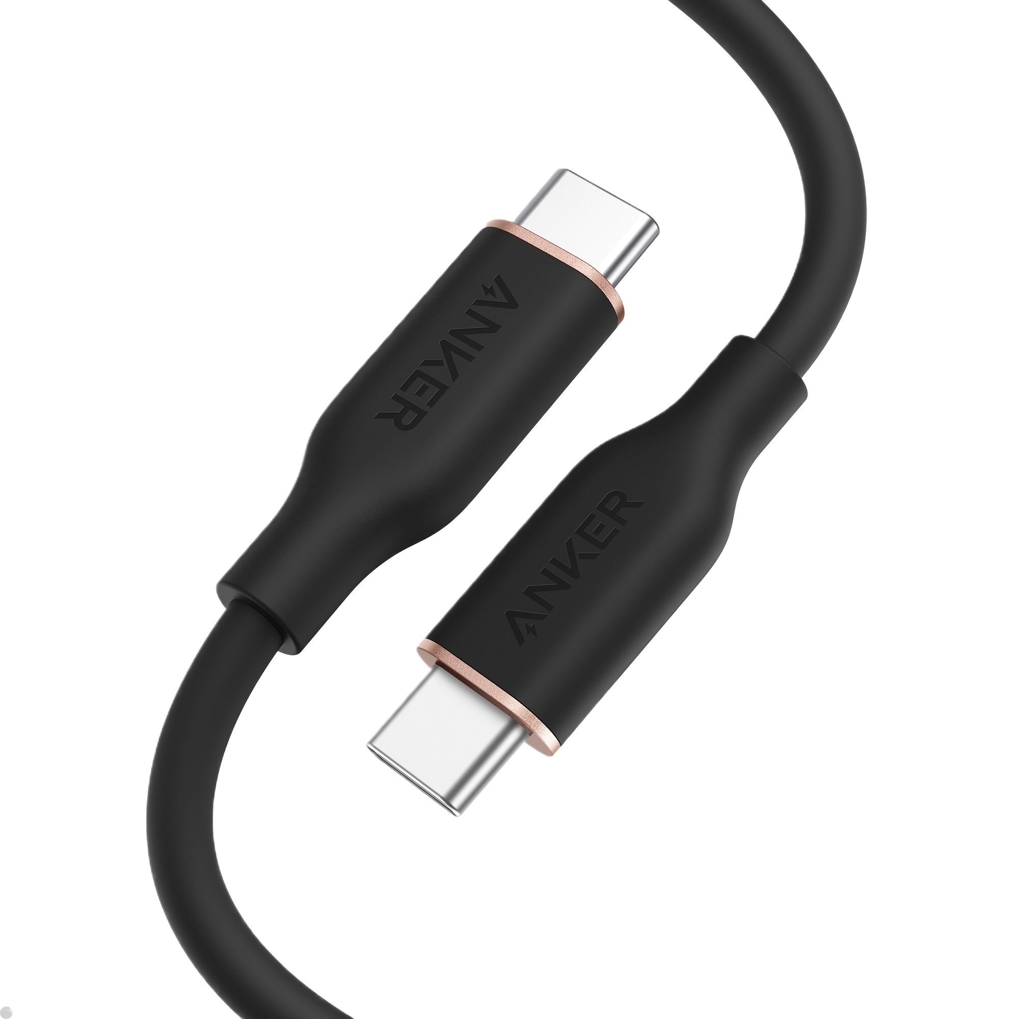 Anker 643 USB-C to USB-C Cable (Flow, Silicone) J1 3ft / 240W / Midnight Black