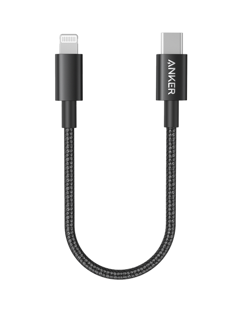 Anker braided cable with USB-C, Lightning for secure connection