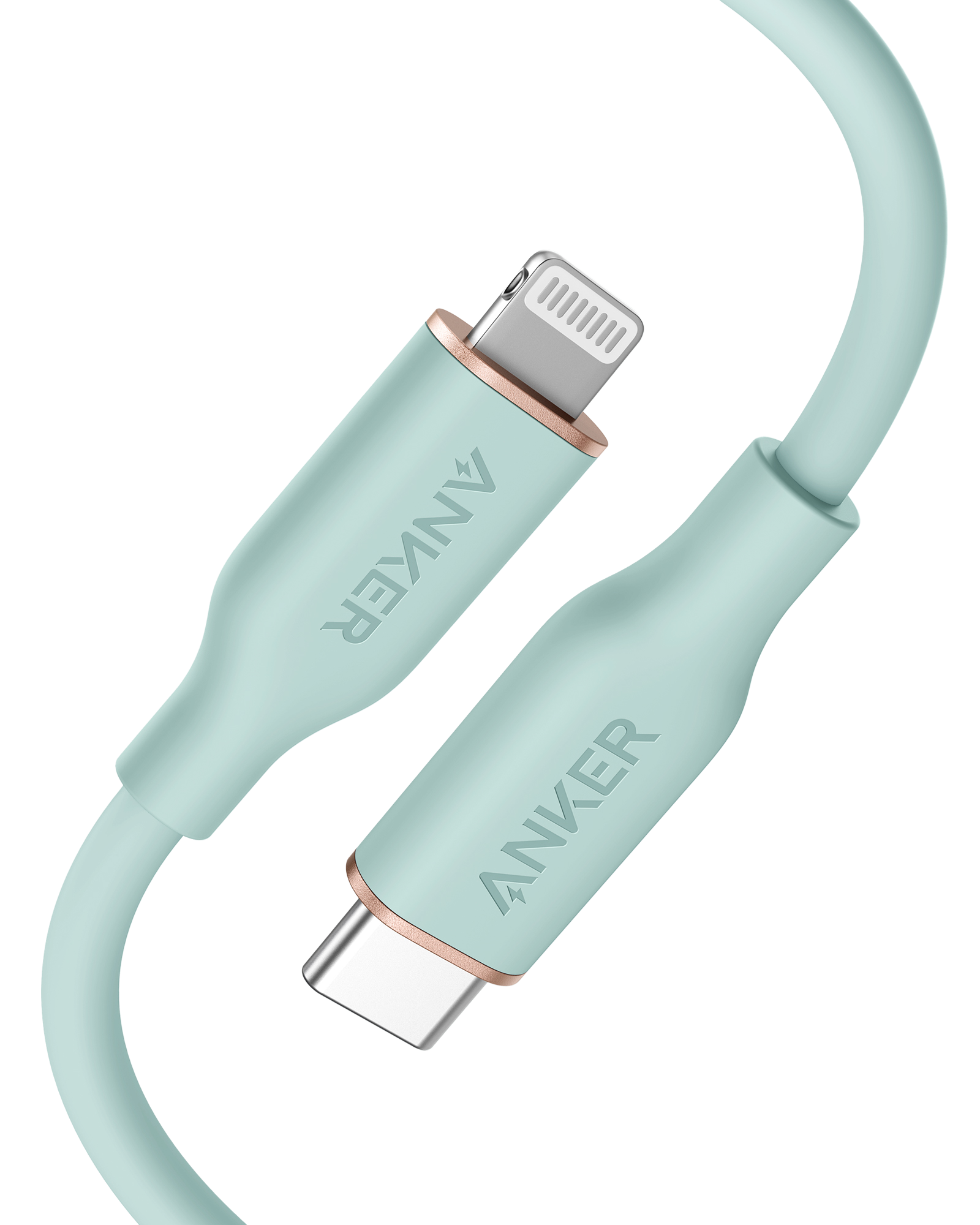 Anker 641 USB-C to Lightning Cable (Flow, Silicone) Q6 3ft / Mint Green