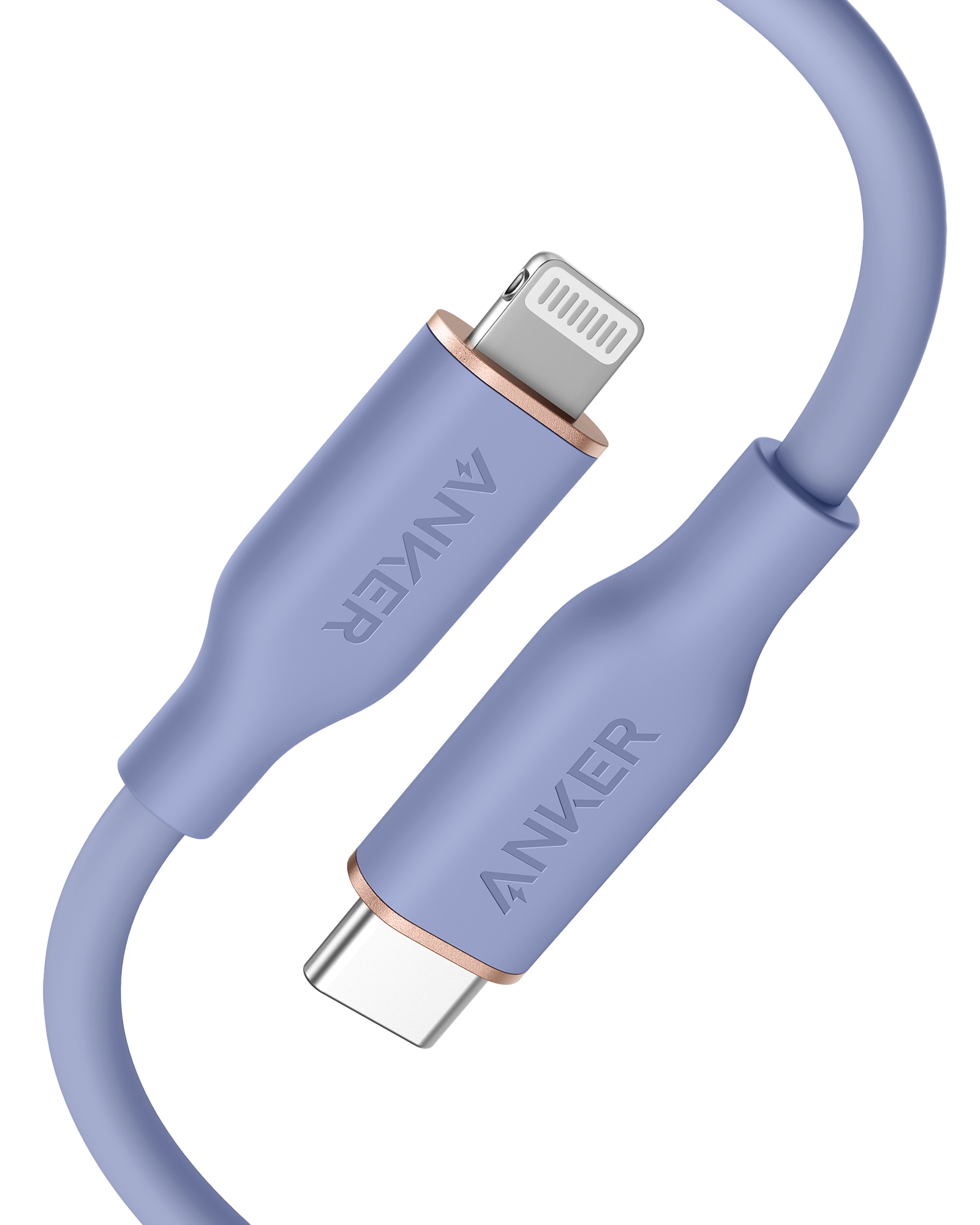 Anker 641 USB-C to Lightning Cable (Flow, Silicone) Q6 3ft / Lavender Grey