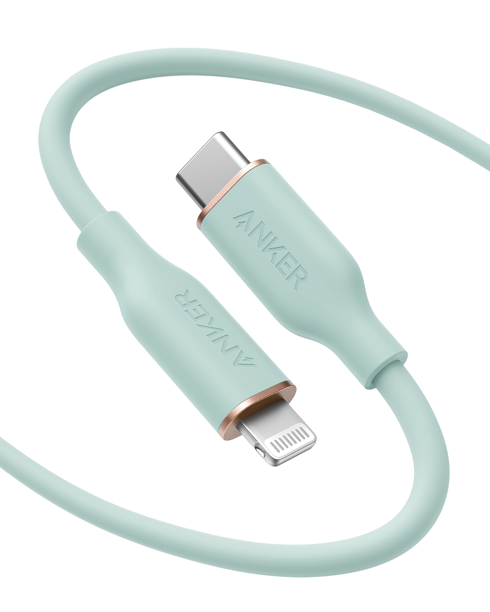 Anker 641 USB-C to Lightning Cable (Flow, Silicone) Q6 6ft / Mint Green