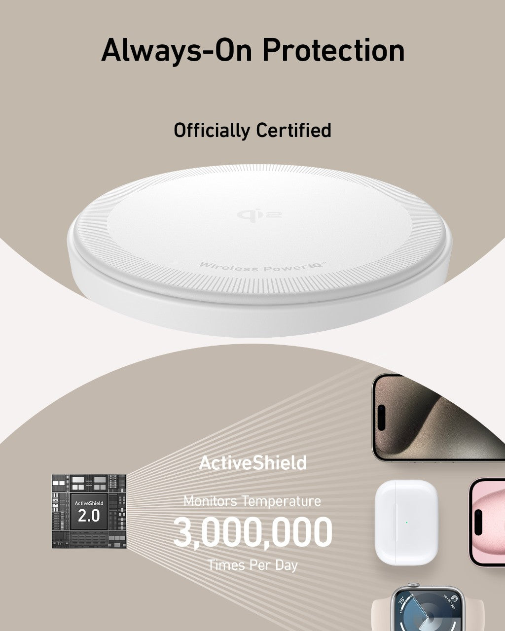Refurbished Anker MagGo Wireless Charging Station (3-in-1 Stand)