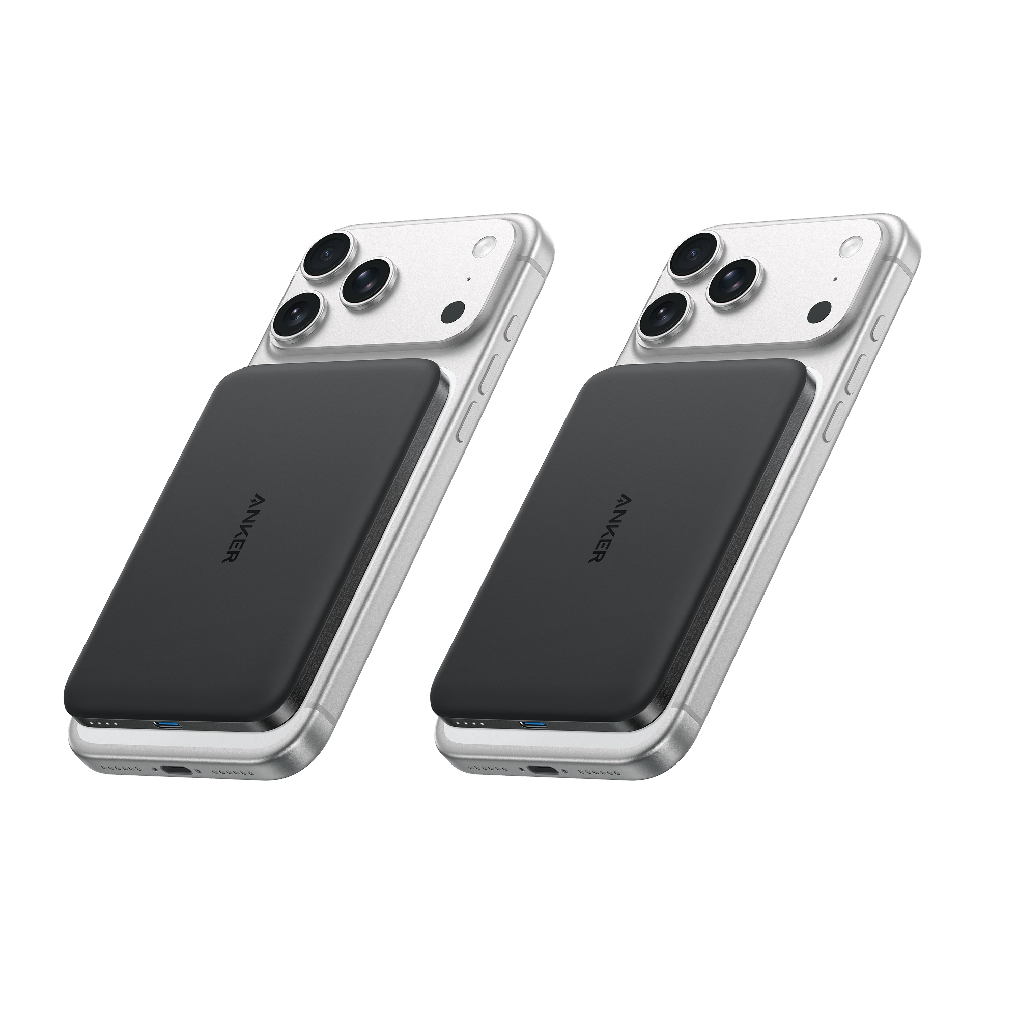 Anker Nano Power Bank (5K, MagGo, Slim) F1 Black | 2-Pack