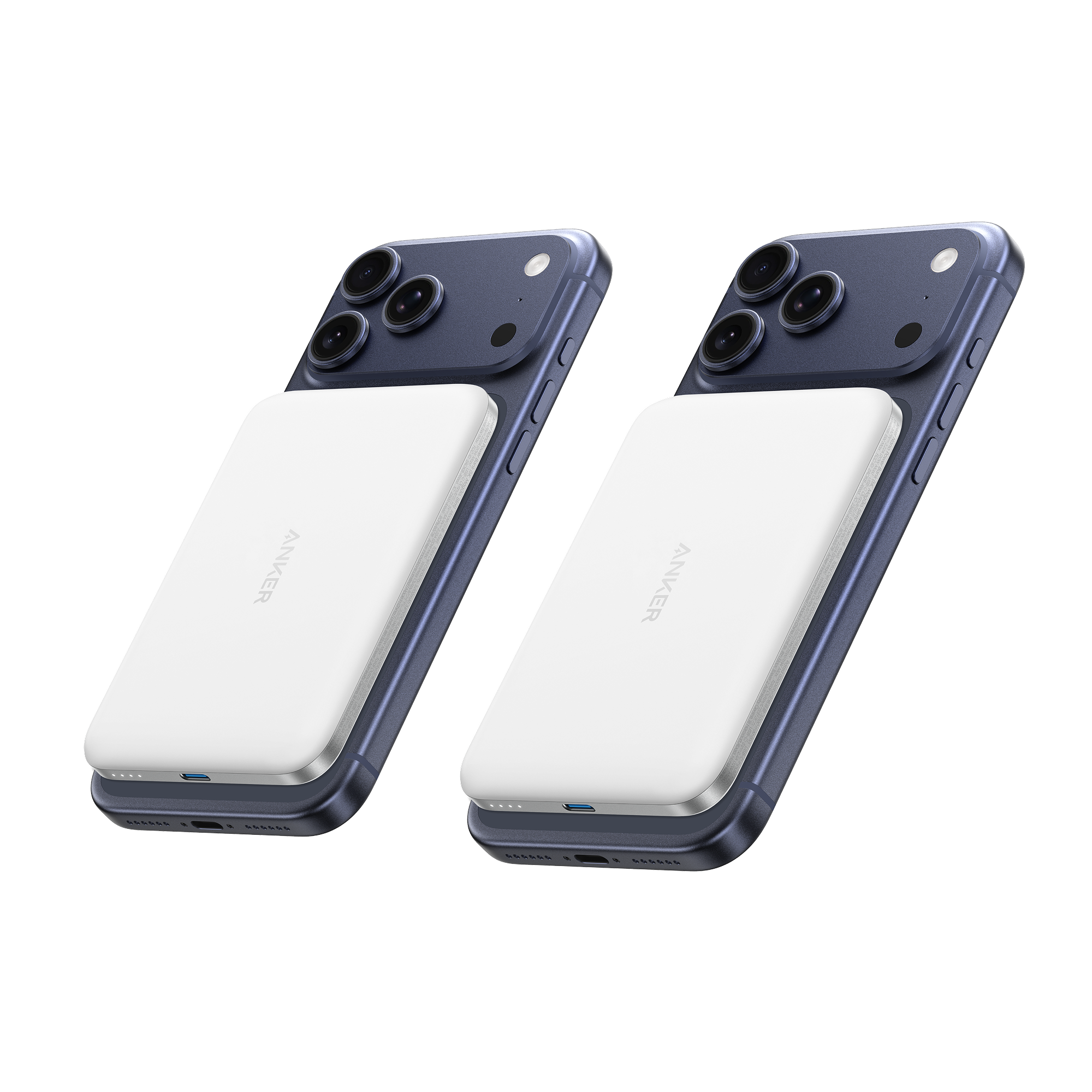 Anker Nano Power Bank (5K, MagGo, Slim) F1 Aurora White | 2-Pack