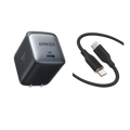 Anker 715 Charger (Nano II 65W) and USB-C to USB-C Cable (Flow, Silicone, 3 ft)