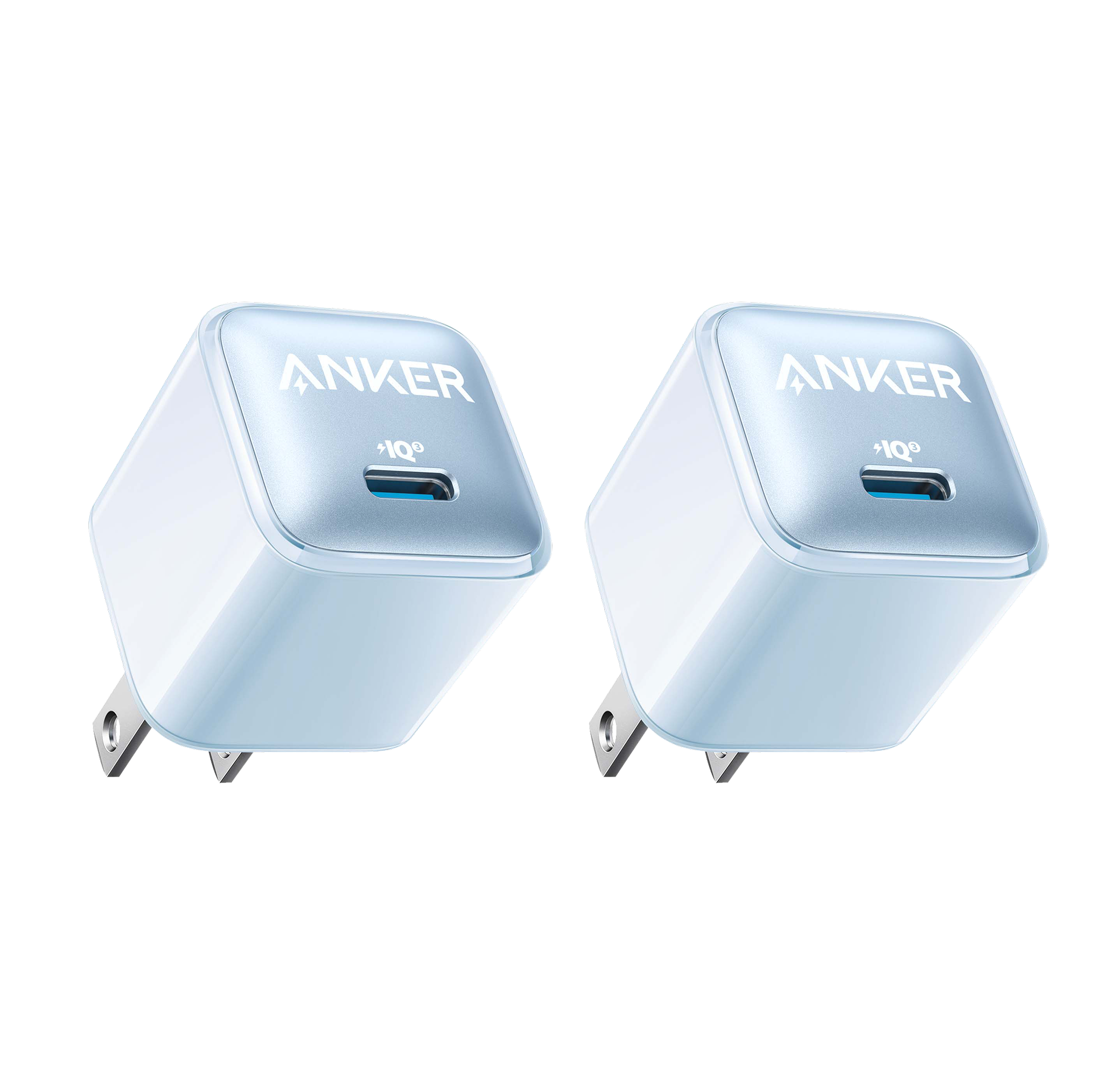 Anker Nano Pro Charger (20W) 2-Pack X2 Glacier Blue