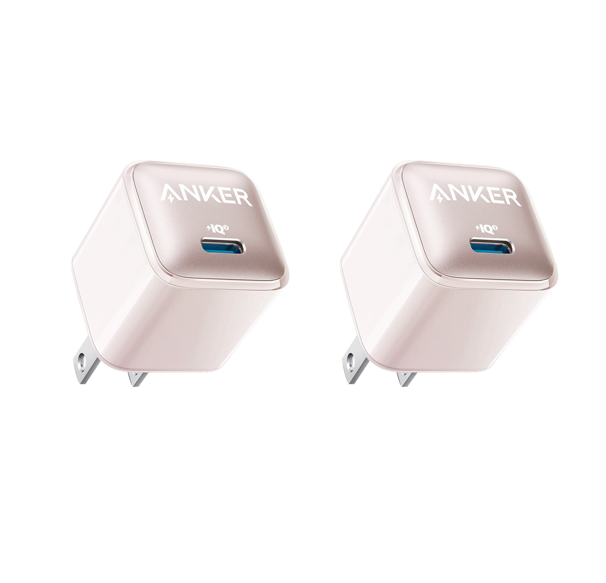 Anker Nano Pro Charger (20W) 2-Pack X2 Powder Pink