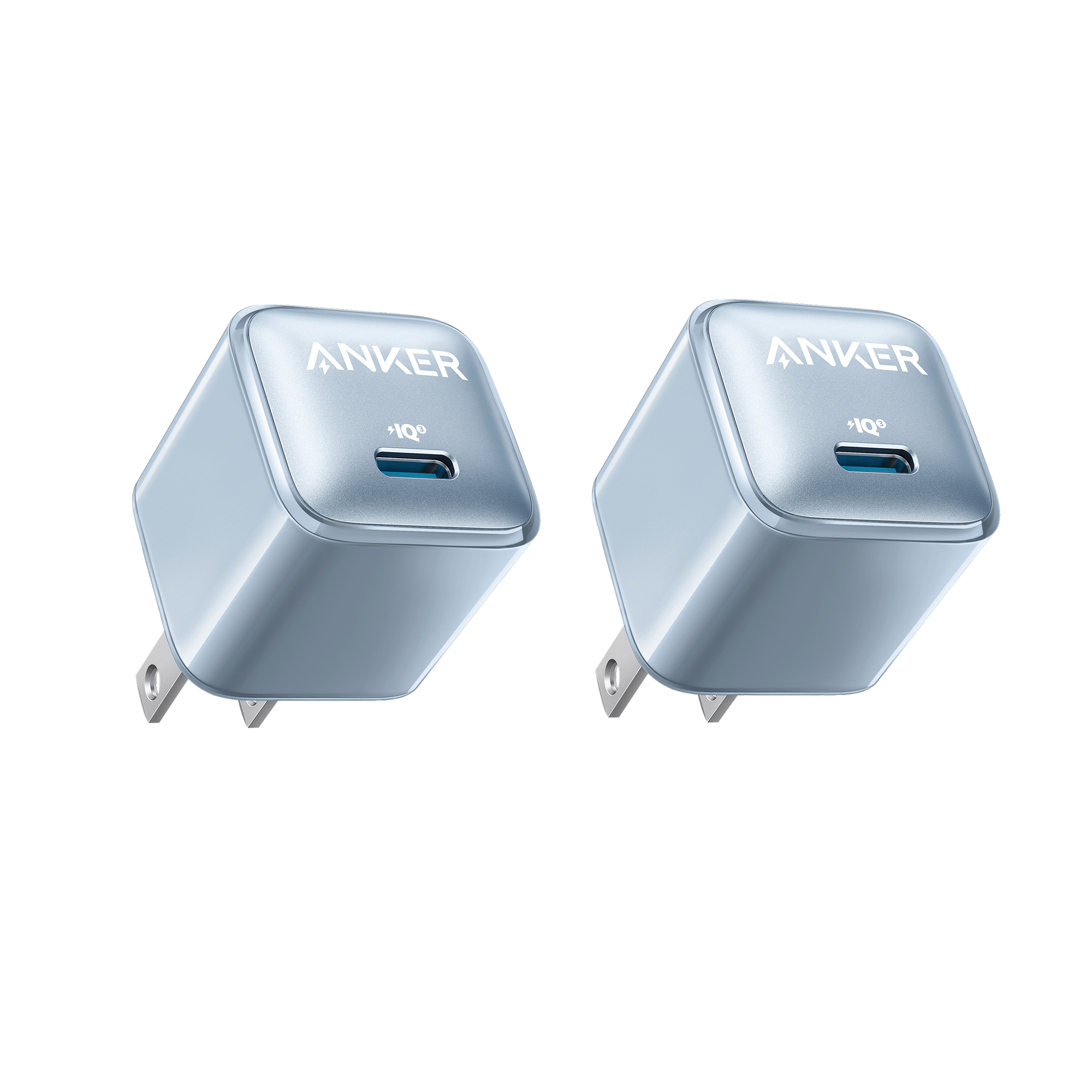 Anker Nano Pro Charger (20W) 2-Pack X2 Misty Blue