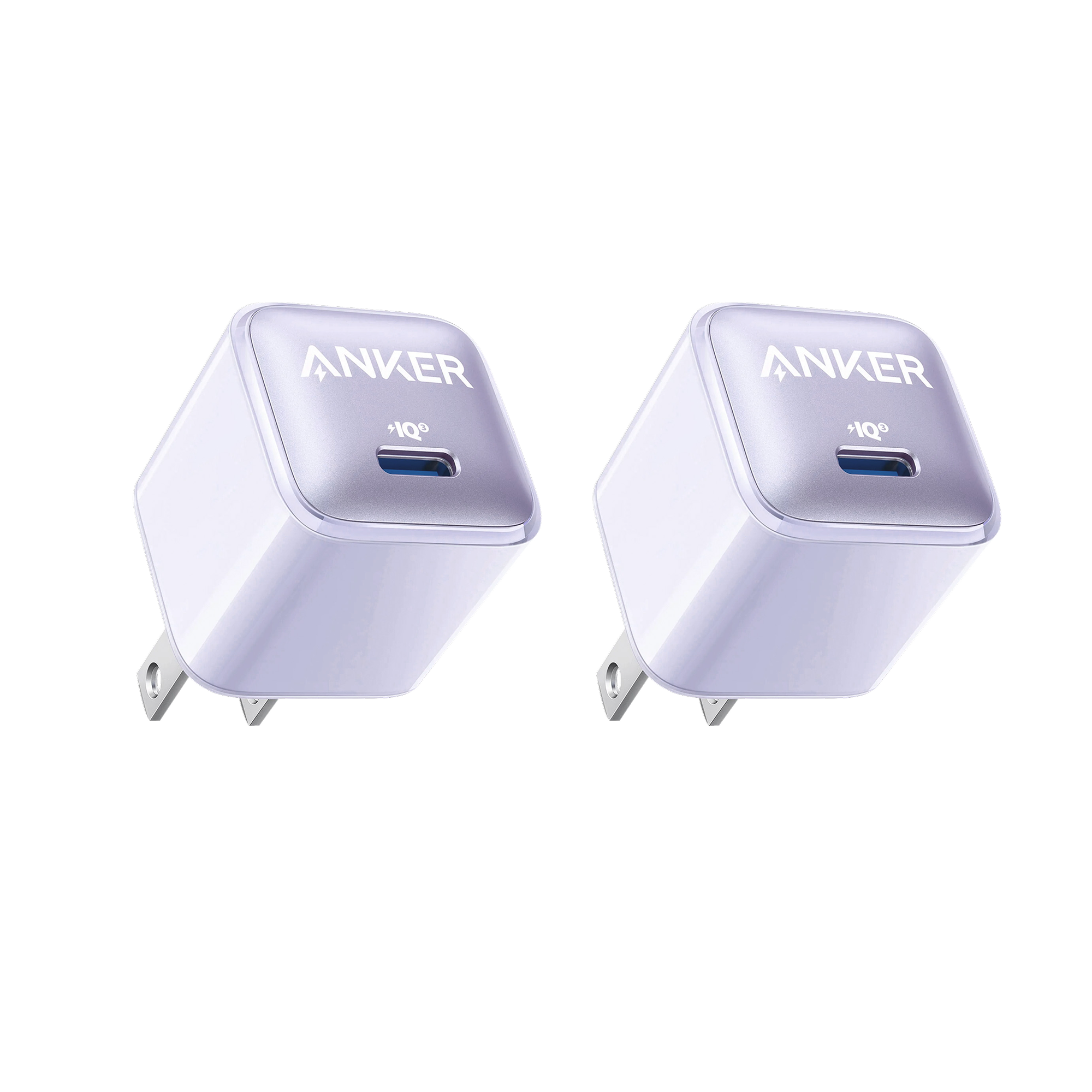 Anker Nano Pro Charger (20W) 2-Pack X2 Cool Lavender